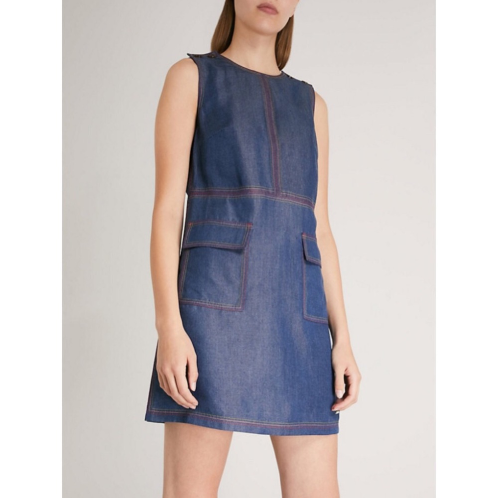 Ted Baker Chambray Denim Sleeveless Dress 00/0